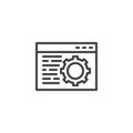Browser setting line icon Royalty Free Stock Photo