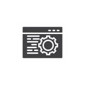 Browser setting vector icon Royalty Free Stock Photo