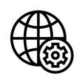 Browser setting Vector Line Icon Royalty Free Stock Photo
