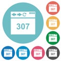 Browser 307 temporary redirect flat round icons