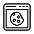 Browser thin line vector icon Royalty Free Stock Photo