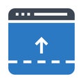 Browser upload glyphs double color icon Royalty Free Stock Photo