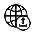Browser upload Vector Line Icon Royalty Free Stock Photo