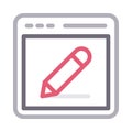 Browser colour line vector icon Royalty Free Stock Photo
