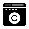 Browser glyphs icon Royalty Free Stock Photo