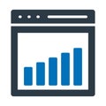 Browser, web graph Vector icon which can easily modify Royalty Free Stock Photo