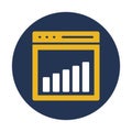 Browser, web graph Vector icon which can easily modify Royalty Free Stock Photo
