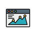 Browser, web site, chart icon. Simple color with outline vector elements of internet explorer icons for ui and ux, website or Royalty Free Stock Photo