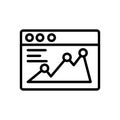 Browser, web site, chart icon. Simple line, outline vector elements of internet explorer icons for ui and ux, website or mobile Royalty Free Stock Photo