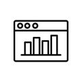 Browser, web site, chart icon. Simple line, outline vector elements of internet explorer icons for ui and ux, website or mobile Royalty Free Stock Photo