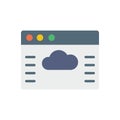 Browser, web site, cloud icon. Simple color vector elements of internet explorer icons for ui and ux, website or mobile Royalty Free Stock Photo