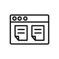 Browser, web site, files icon. Simple line, outline vector elements of internet explorer icons for ui and ux, website or mobile Royalty Free Stock Photo