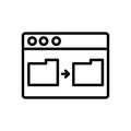 Browser, web site, folder icon. Simple line, outline vector elements of internet explorer icons for ui and ux, website or mobile Royalty Free Stock Photo