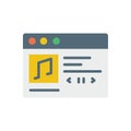 Browser, web site, music icon. Simple color vector elements of internet explorer icons for ui and ux, website or mobile Royalty Free Stock Photo