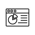 Browser, web site, pie, chart icon. Simple line, outline vector elements of internet explorer icons for ui and ux, website or Royalty Free Stock Photo