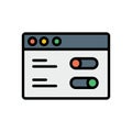 Browser, web site, setting icon. Simple color with outline vector elements of internet explorer icons for ui and ux, website or Royalty Free Stock Photo