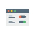 Browser, web site, setting icon. Simple color vector elements of internet explorer icons for ui and ux, website or mobile Royalty Free Stock Photo