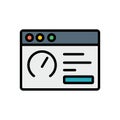 Browser, web site, speedometer icon. Simple color with outline vector elements of internet explorer icons for ui and ux, website Royalty Free Stock Photo