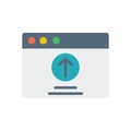 Browser, web site, upload icon. Simple color vector elements of internet explorer icons for ui and ux, website or mobile Royalty Free Stock Photo