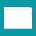 Browser window, blank web page vector template