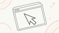 Browser window with cursor, web design element, internet interface vector design Generative AI Royalty Free Stock Photo