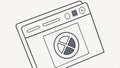 Browser window with globe, internet and web access icon vector design Generative AI Royalty Free Stock Photo