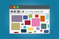 Browser window for Internet access. Royalty Free Stock Photo