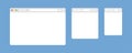 Browser window isolated vector web elements. Design template with browser window for mobile device design. Blank template. Website