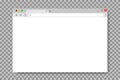 Browser window in mockup style. Empty website page. Mockup screen of browser window. Web page in flat style. Computer interface Royalty Free Stock Photo