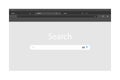 Browser Window in modern simple flat design. Empty internet page. Browser Window, isolated on white background. Screen mockup for Royalty Free Stock Photo
