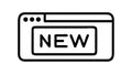 Browser Window with NEW Label Vector Illustration UI UX, vector design Generative AI Royalty Free Stock Photo