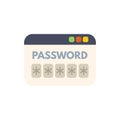 Web browser window showing password entering form Royalty Free Stock Photo