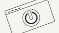 Browser Window with Power Icon, Online Access, vector design Generative AI Royalty Free Stock Photo