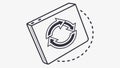 Browser Window with Refresh Icon, Reload Page, vector design Generative AI Royalty Free Stock Photo