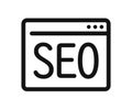 Browser window SEO vector icon Royalty Free Stock Photo