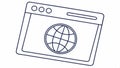 Browser window vector. Web interface and internet icon for website and app design. vector design Generative AI Royalty Free Stock Photo