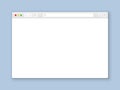 Browser window. Web interface mock screen internet document mockup website flat blank frame tab page elements