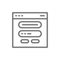 Browser window, website and site line icon. Royalty Free Stock Photo