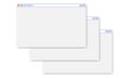 Browser windows. Window internet browser concept. Mock up template design for computer or internet frame