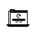 Black solid icon for Browsers, website and network