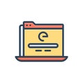 Color illustration icon for Browsers, website and panel