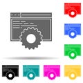 browsersite development multi color style icon. Simple glyph, flat vector of web development icons for ui and ux, website or Royalty Free Stock Photo