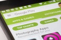 Browsing the Google Play Store on Android smartphone