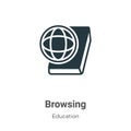 Browsing vector icon on white background. Flat vector browsing icon symbol sign from modern literature collection for mobile
