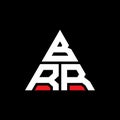 BRR triangle letter logo design with triangle shape. BRR triangle logo design monogram. BRR triangle vector logo template with red Royalty Free Stock Photo