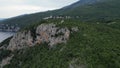 Brsec church and Brsec village flying off the cliff