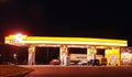 BRSM Nafta petrol station at night