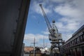 Brtistol, UK, 23rd February 2019, Fairburn Steam Crane on Wapping Wharf at M Shed museum