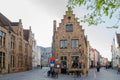 Typical Flemish house in the medieval town of Bruges, Belgium