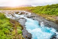 Bruarfoss waterfall in Iceland Royalty Free Stock Photo